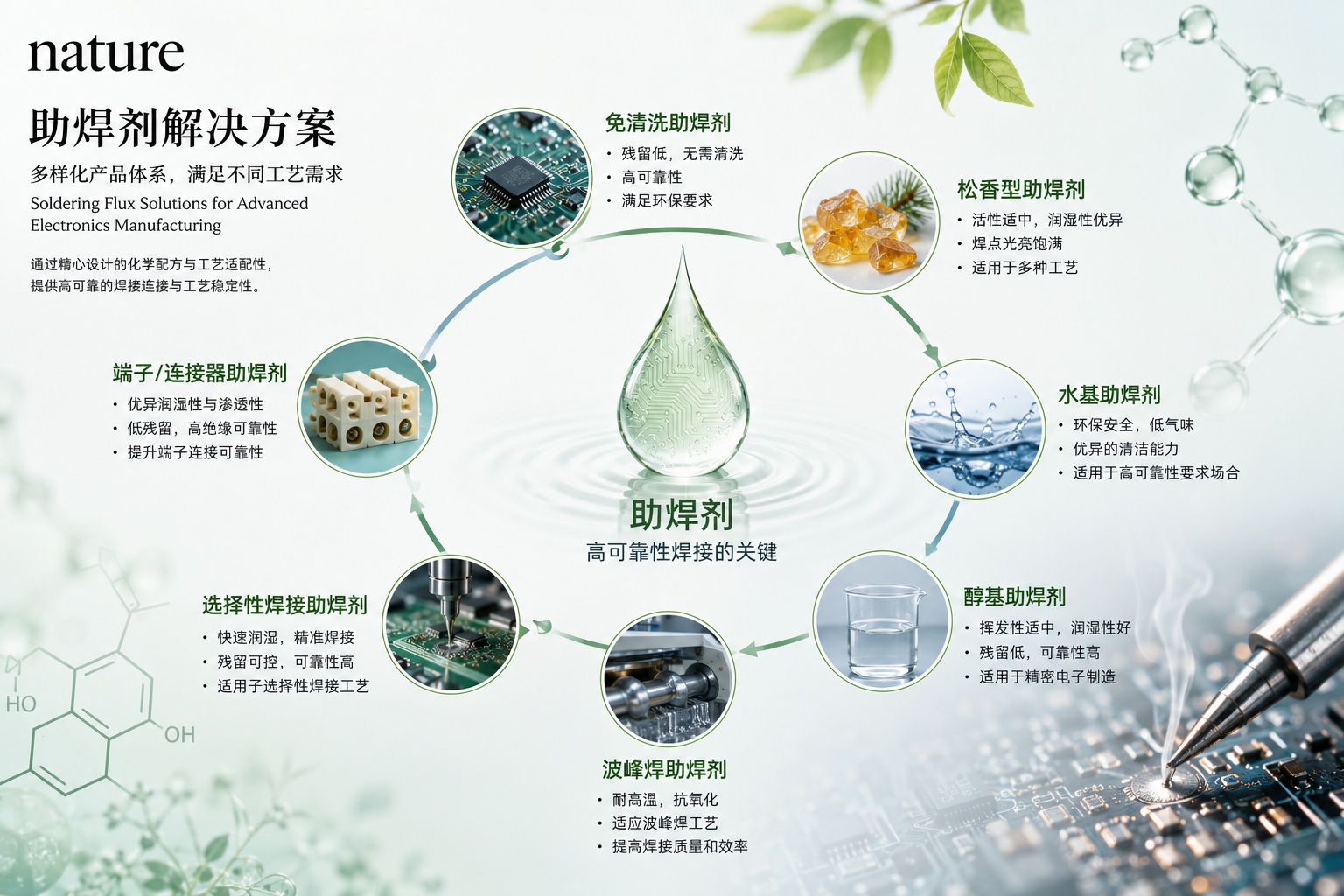 一滴改变焊接界面 ——LUCKHI FS-350氟碳表面活性剂作为助焊剂助剂在焊接领域的应用